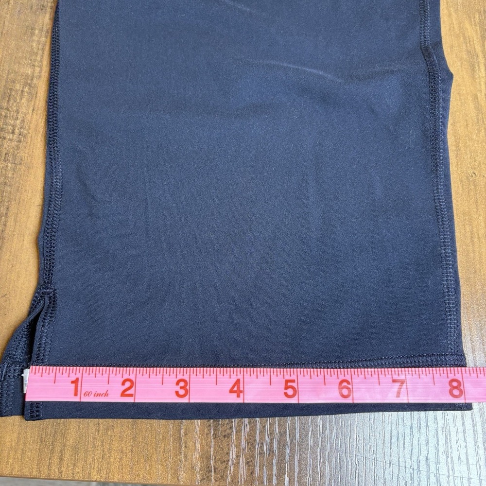Adidas Women M Navy Blue Capri Pants Athleisure Sporty Polyester Spandex y2K - Picture 14 of 15